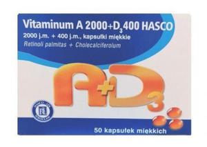 Vitaminum A+D3 Hasco 2000 j.m. + 400 j.m., 50 kapsuek - 2874251328