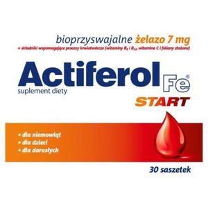 Actiferol Fe Start Suplement diety bioprzyswajalne elazo 7 mg 45 g (30 sztuk) - 2877127721