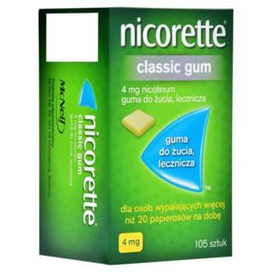 Nicorette Classic Gum Guma do ucia lecznicza 4 mg 105 sztuk - 2876875951