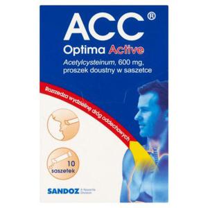 ACC Optima Active 600 mg Lek 10 sztuk - 2877548447