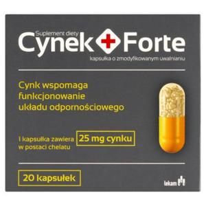 Cynek+ Forte kaps.ozmod.uwaln.twarde 20kap - 2877899069