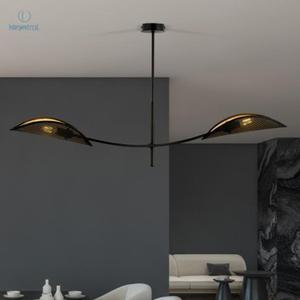 EMIBIG - nowoczesna, designerska lampa sufitowa LOTUS black/gold - 2878424067