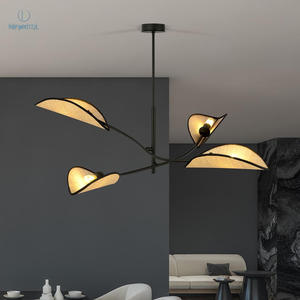 EMIBIG - nowoczesna, designerska lampa sufitowa LOTUS IV black/rattan - 2878424457