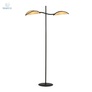 EMIBIG - nowoczesna, designerska lampa podogowa LOTUS, black/gold - 2878424459