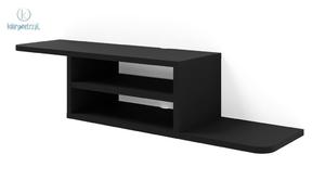 BIM FURNITURE - nowoczesna, wiszca pka RTV pod telewizor DEDAL, 90x20 cm - czarny mat - 2878425880