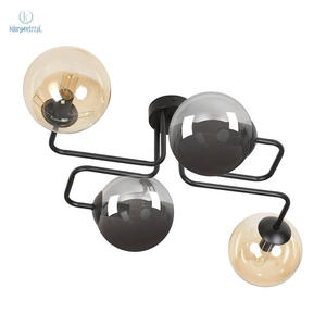 EMIBIG - nowoczesna lampa sufitowa BRENDI 4-BL MIX-2 czarna/2 kolory - 2878425962