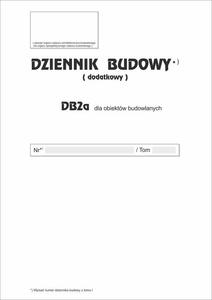 Dziennik budowy DB2a (dodatkowy) dla obiektw budowlanych A4 P13 - 2828943569