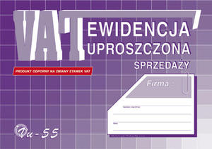 Ewidencja VAT uproszczona sprzeday A5 Vu55 - 2848517360