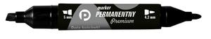 Marker Tetis permanentny KM502-V2 Premium czarny dwustronny