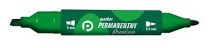 Marker Tetis permanentny KM502-Z2 Premium zielony dwustronny - 2828944862