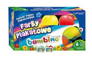 Farby plakatowe 6 kolorowe Bambino Majewski 20ml - 2855305139