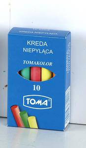 Kreda szkolna kolorowa niepylca 10 szt Toma - 2857508366