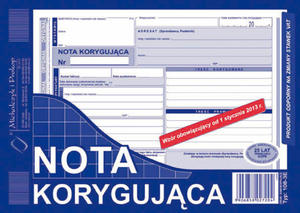 Nota korygujca VAT 108-3E - 2854968595