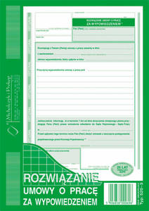 Rozwizanie umowy o prac za wypowiedzeniem A5 520-3 - 2852468978