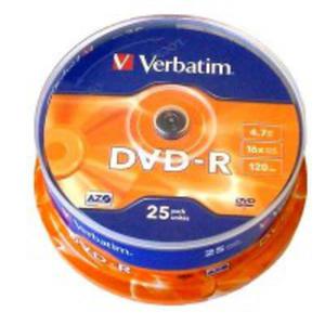 DVD-R Verbatim 4,7GB x16 cakebo 25szt - 2855305111