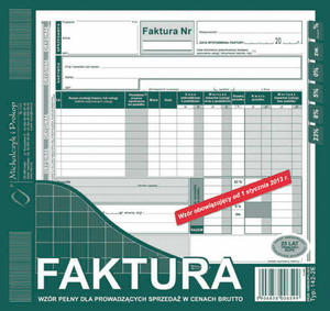 Faktura VAT 2/3 A4 brutto Michalczyk 142-2E