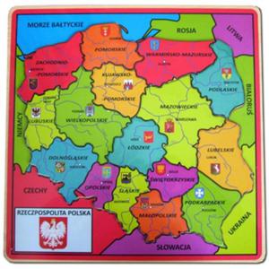 Drewniana Mapa Polski - Brimarex - 1130192638