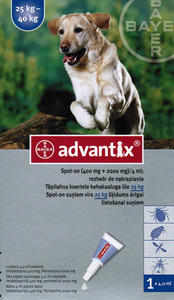 BAYER ADVANTIX 4,0ml pipeta owadobjcza dla psw 25-40kg *ODBIR WASNY, ZLECENIE KURIERA* - 2859679328