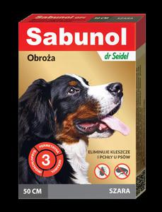 DR SEIDEL Sabunol obroa przeciw kleszczom i pchom dla psa szara 50 cm - 2859680667