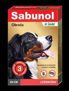 DR SEIDEL Sabunol obroa przeciw kleszczom i pchom dla psa czerwona 50 cm - 2859680668