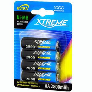 R6 Ni-MH 2800 mAh Xtreme Bx4 Baterie Ni-MH (niklowo-metalowo-wodorowy) wielokrotnego adowania R6 AA 2800mAh. - 2832726674