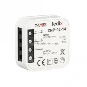 Zasilacz imp.14V DC 140mA 2W ZAMEL 1016 ledix - 2861454443