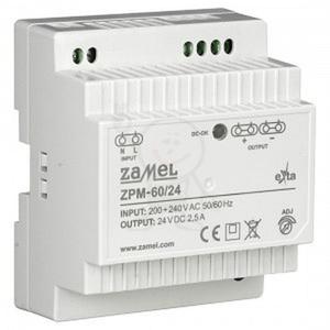 Zasilacz imp.24V DC 2.5A 60W TH35 Zamel 0329 - 2861456141