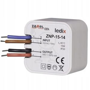 Zasilacz imp.14V DC 1070mA 15W ZAMEL 1030 ledix - 2873424159