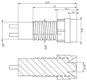 Led z przewodami Fi. 5" 230V AC niebieska - 2832728547