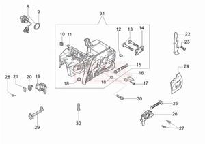 Czci skrzyni korbowej, pompa olejowa, przewd, napinacz acucha, korek pilarki Oleo-Mac 952 -Schemat - 2862455763