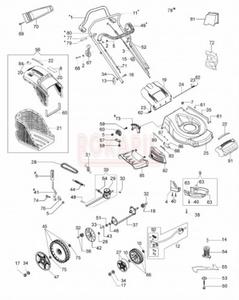 Czci korpusu - n, piasta noa, kosz na traw, linka hamulca, linka gazu , ruba, koo, przekadnia, pasek, uchwyt, dwignia, podkadka - kosiarki spalinowej Oleo- Mac G 48 TBR ALLROAD PLUS 4 (PRODUKCJA 2018rok) - schemat - 2862456167