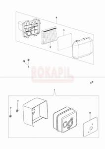 Filtr powietrza, tumik, obudowa filtra - kosiarki spalinowej Oleo- Mac G 44 PK COMFORT (K600-AUTOCHOKE) - schemat - 2862456200