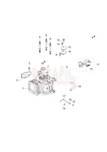 Skrzynia korbowa, uszczelniacz, hamulec magnesowy, spryna, zawr pytkowy, osona zbiornika, korek- kosiarki spalinowej Oleo- Mac G 44 PK COMFORT PLUS (K500)- schemat - 2862456210