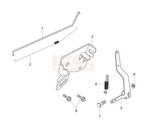 Dwignia sterujca, cigno, spryna regulacji obrotw - kosiarki spalinowej Oleo- Mac G 44 PK ESSENTIAL (silnik K600- AUTOCHOKE)- schemat - 2862456215