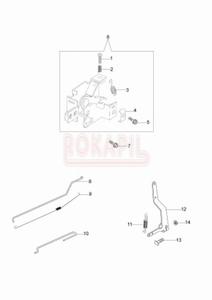 Dwignia sterujca, cigno, spryna regulacji obrotw - kosiarki spalinowej Oleo- Mac G 44 TK (K500 - AUTOCHOKE)- schemat - 2862456242