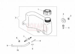 Zbiornik paliwa, korek paliwa, w paliwa, zacisk - kosiarki spalinowej Oleo- Mac G 44 TK (K500 - AUTOCHOKE)- schemat - 2862456243