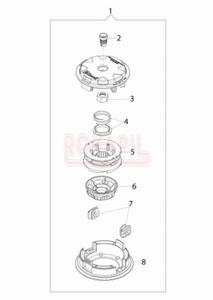 Gowica ykowa Load&Go 130mm - nakrtka, spryna, pokrywa - Kosy spalinowej Oleo-Mac- BC 241T -...