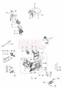 Skrzynia korbowa, pompa olejowa, GANIK, filtr powietrza, napinacz acucha, korek oleju, filtr oleju, podstawa filtra, pokrywa grna- czci pilarki Oleo-Mac GS 440- schemat - 2862456311