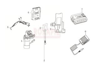 Rozrusznik, wspornik, podstawa akumulatora, adowarka, bateria- silnik K 655i OHV Emak - schemat - 2862456500