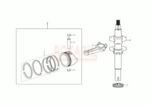 Wa, tok, piercienie - silnik K 605 Emak - schemat - 2862456683