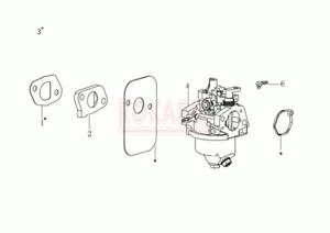 Ganik, izolator termiczny, uszczelka- silnik K 605 Emak - schemat - 2862456686