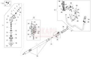 Przeniesienie napdu, przekadnia ktowa, uchwyt rowerowy, piasta, dwignia gazu, waek napdu, osona - Kosy spalinowej Oleo-Mac - BC 530 T - schemat - 2862456805