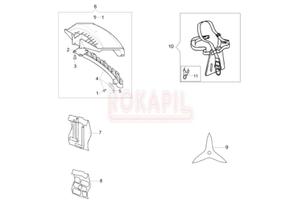 Akcesoria - tarcza, osona gowicy, pas nony - Kosy spalinowej Oleo-Mac - BC 530T - schemat - 2862456806