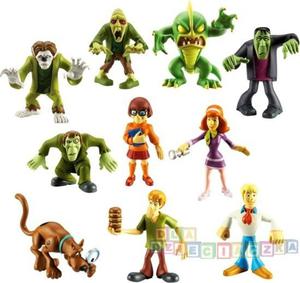 Zestaw 10 figurek SCOOBY-DOO Kudaty Daphne Velma Fred 5 duchw - 1742798677