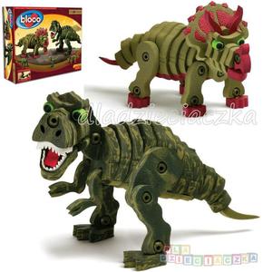 Bloco - zestaw 2 dinozaury klocki puzzle konstrukcyjne 3D - 1742798979