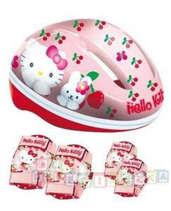 Hello Kitty - Zestaw 5 el.: ochraniacze i kask - 1742799431