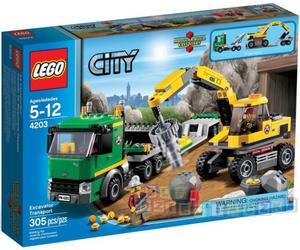 Koparka z transporterem klocki LEGO CITY 4203 - 1742799478