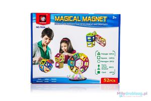 Klocki magnetyczne kolorowe MAGICAL MAGNET 52SZT - 2871275176