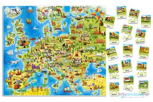 Puzzle edukacyjne ukadanka Mapa Europy 212 elementw 7+ CASTORLAND - 2872826483