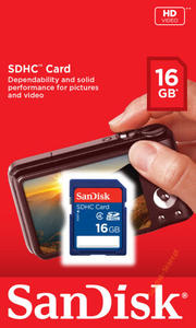 Karta pamici SDHC 16GB SANDISK klasa 4 - 2822237725
